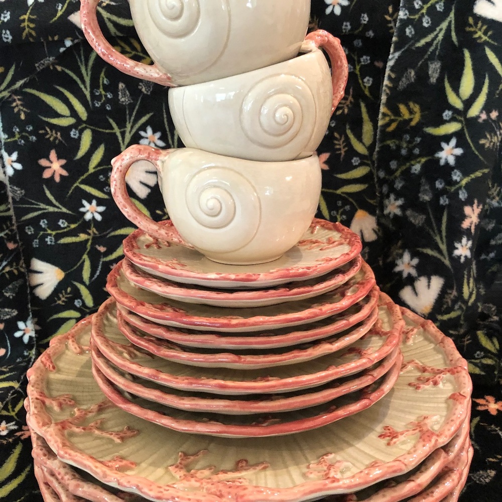 Fitz and Floyd "Group of Oceana plates and mugs"